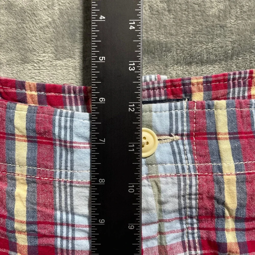 Polo Jeans Co Ralph Lauren Cargo Shorts Mens 40 Plaid Red Blue Cotton
